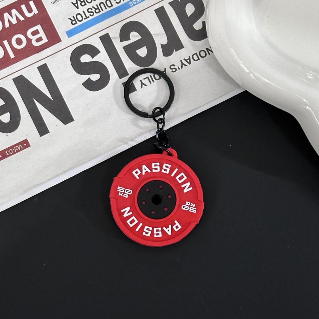 Fitness Series Gummi-Schlüsselanhänger: Hantel- & Kurzhantel-Anhänger für Geschenke