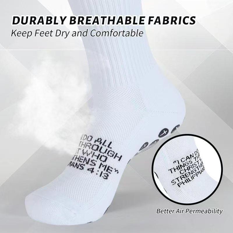 Calcetines de Fútbol de Entrenamiento Antideslizantes de Corte Medio-Alto con Suela Gruesa de Toalla y Diseño Transpirable