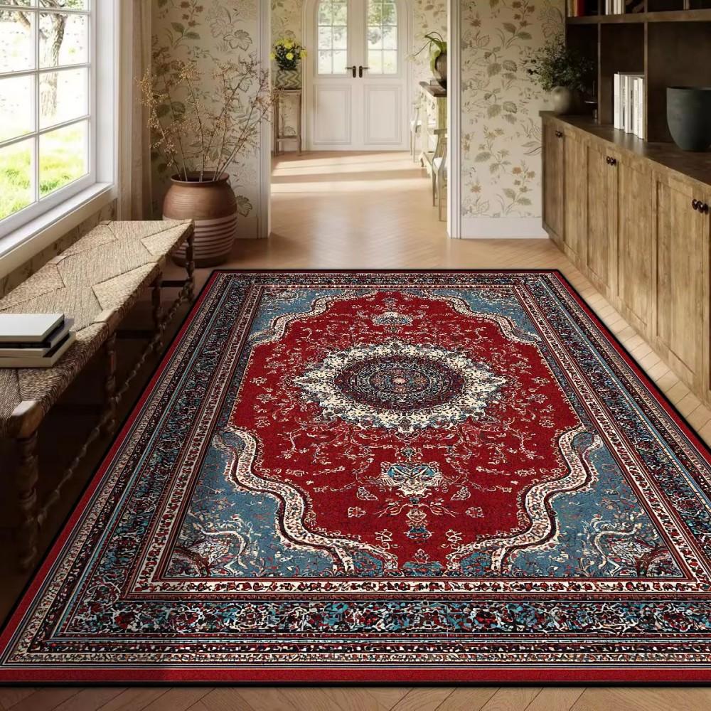 Japanese Style Cherry Blossom Rug Non Slip Washable Soft Floor Mat for Bedroom Living Room Kitchen Entryway Home Decor