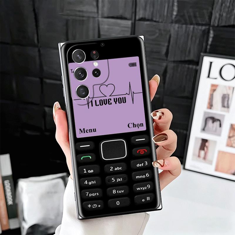 Funny Retro Callphone Soft Phone Case for Samsung Galaxy S26 S25 Edge S24 Ultra S23 Plus S22 S21 FE S20 Black Cover Back Shell