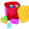 Clemmy Baby Clemmy Baby-Friendly First Educational Building Blocks, 20-Piece Soft Building Block Basic Set Box (156157)
