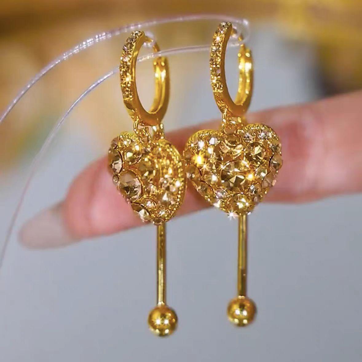 Temperament Personality Love Earrings Female, Tassel Show Face Skinny Earrings Earrings Buckles