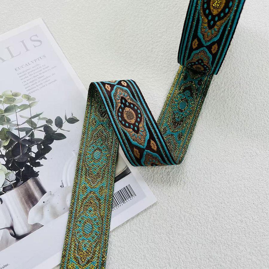 

Кружевная тесьма для отделки штор - Аксессуары для дома и одежды, ширина 3 см, SH-3205 зелёный