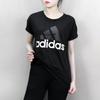 Adidas Ess Lin Lo Tričko Pohodlné Prodyšné Kulatý Výstřih Krátký Rukáv Dámské Topy Černé S97222