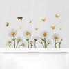 Flori Sălbatice de Primăvară Autocolant Static pentru Geamuri Flori de Grădină Fluturi Decalcomanii pentru Geamuri Sticker Static Reutilizabil pentru Uși de Sticlă Ferestre