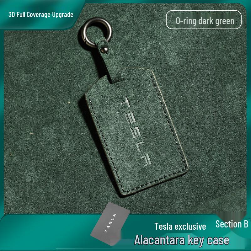 Suede Full Wrap Key Cover for Tesla Model Y/3/Model X
