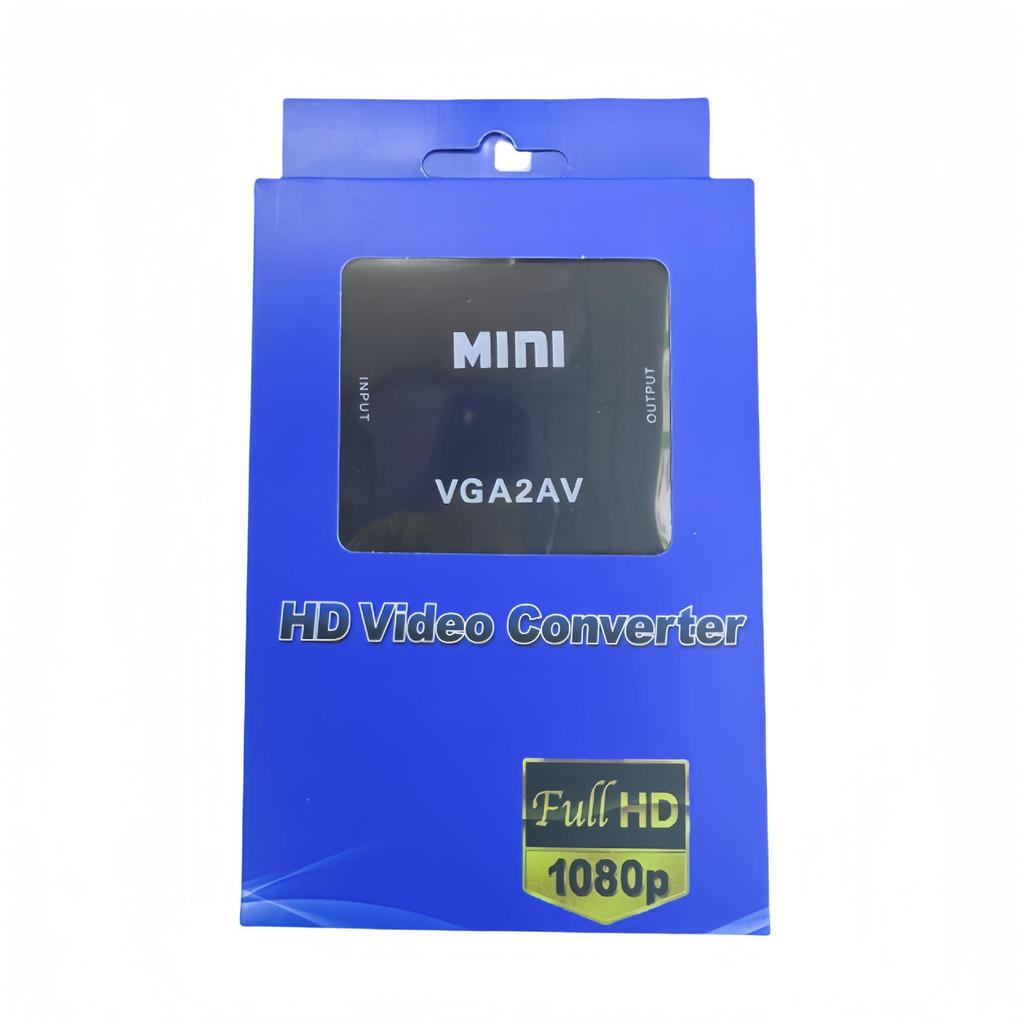VGA na AV Video Konvertor a 3RCA Přepínač pro Připojení PC k TV