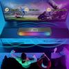Wireless PC Speakers with Flowing LED Lights Computer Soundbar with Stereo Sound Desk Subwoofer