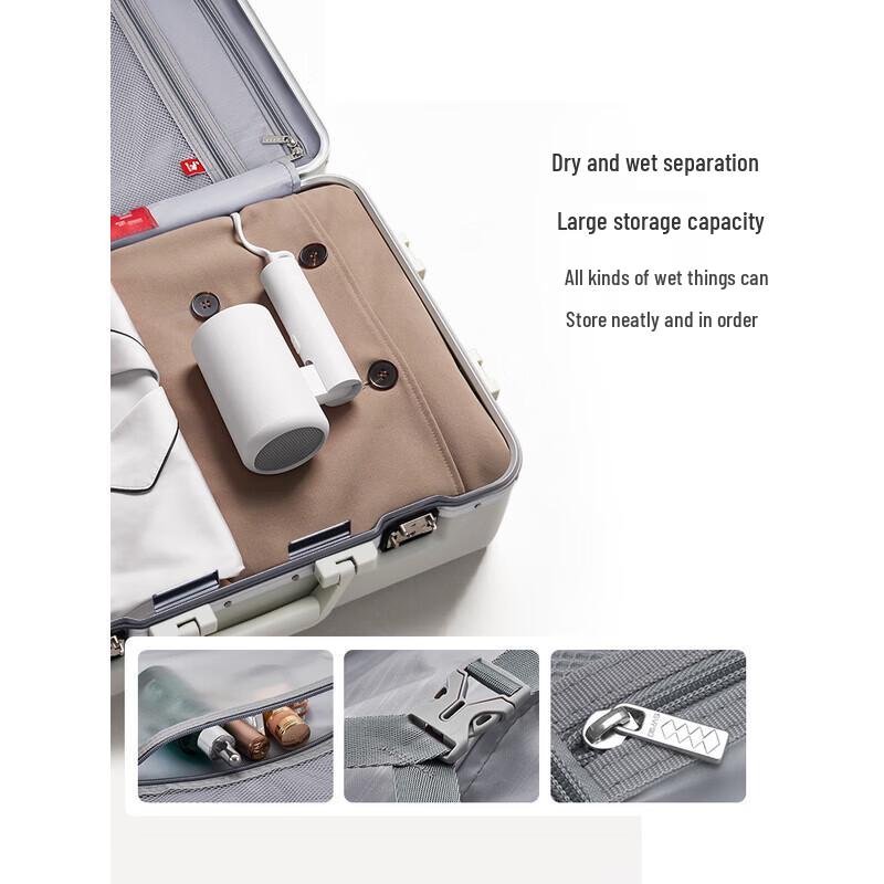 OIWAS Aluminum Frame Hardshell Travel Suitcase