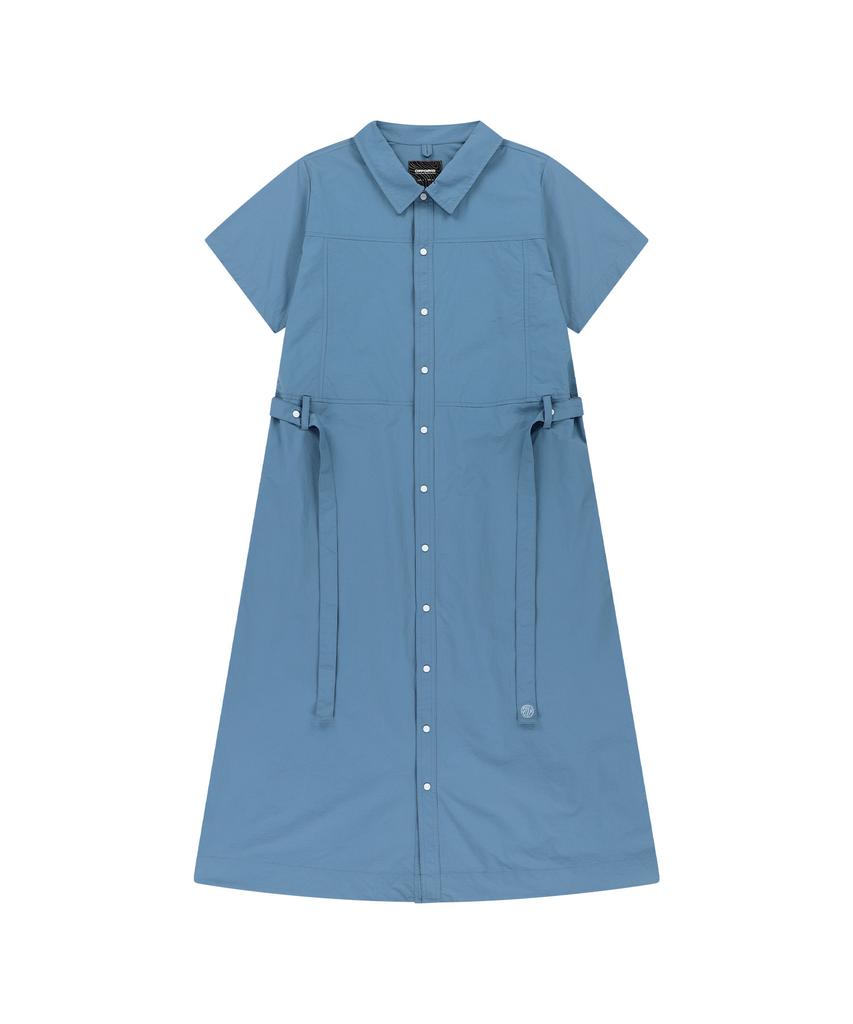 Off Grid Og Nylon Shirt Dress - Dark Blue