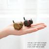 Mini Natural Wood Cat Dog Miniatures Hand-Carved Wooden Puppy Kitty Figures Room Decor Home Decoration Accessories Drop Shipping