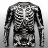3D-Druck Totenkopf-Print Herren T-Shirt Herbst Lässig Langarm Rundhals...