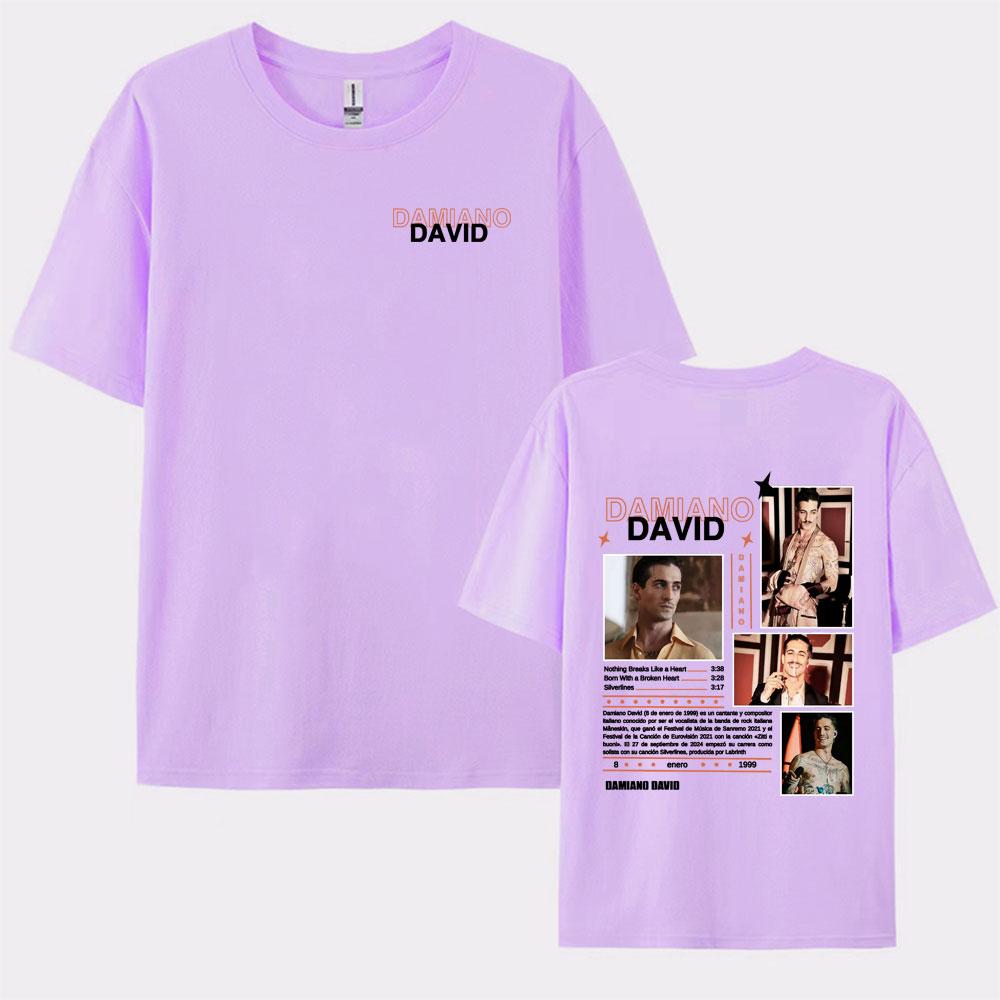 Rock Band Unisexeskin Damiano David Tour Merch Tshirt Unisex Women Fashion Hip Hop T Shirts Tops Casual Oversized 100 Cotton TShirt