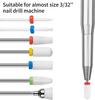 7 Pcs Ceramic Milling Cutters Set For Manicure Combined Removing Gel Polishing Nail Drill Bits Kit Tools