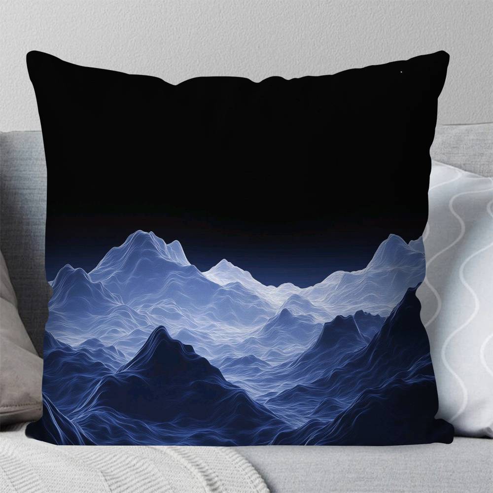 Colorful Snow Mountain Pillow Case Fashion Square Pillowcase Bedroom Sofa Room Ins Decoration Leisure