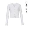 ELLASSAY Women's V-Neck Knit Cardigan