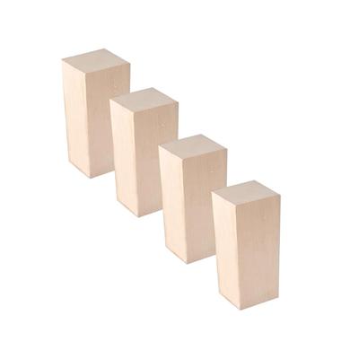 Set of 4 Carving Wood Carving Kit for Beginners Wood Pieces Blocks for Adults Beginners DIY Crafts X 50 X (50 100mm)