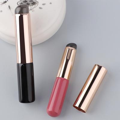 Pinceau Concealer Incliné en Silicone Comme le Bout des Doigts Q Doux Nouveau Portable Tête Ronde Pinceau Maquillage Silicone Pinceau à Lèvres Pinceau à Rouge à Lèvres