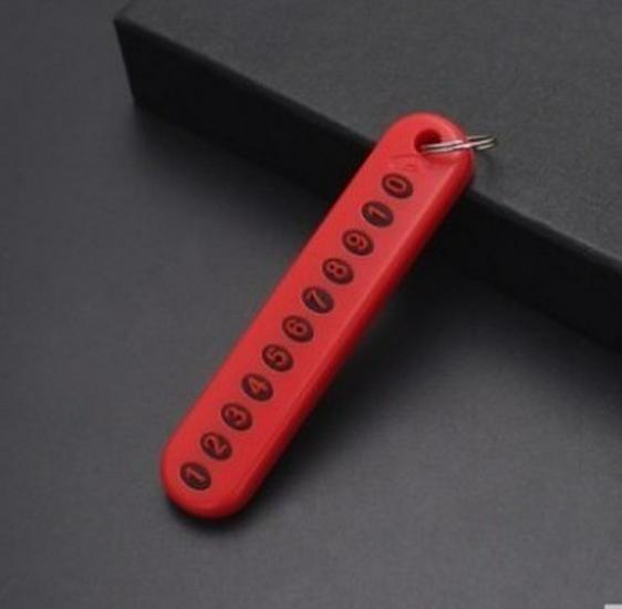 Car Keychain with Anti-lost Number Tag Pendant