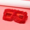 New Fashion Soft Full Plush Sunglasses Women For Men Y2K Fur Velvet Pink Sun Glasses Luxury Brand Designer Punk Party Eyeglasses
