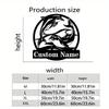 Personalizable Dolphin Metal Wall Sign, Custom Home Garden Decor, Outdoor Party Holiday Gift
