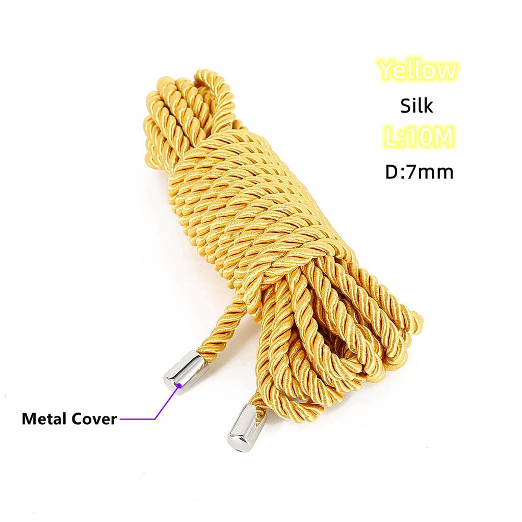 5m 10m Silk Restraints Handcuffs Sexy Binding Rope for Men Women Couples Bdsm Slave Body Bondage Shibari Flirting Erotic Product