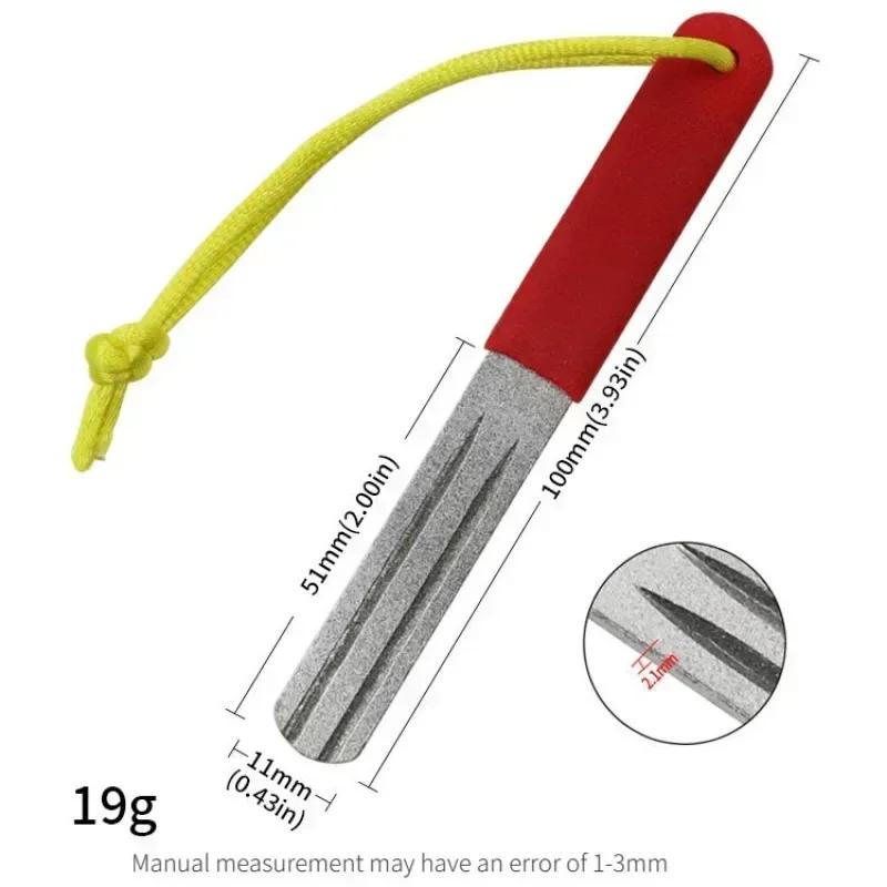 1PC Portable Outdoor Double Groove Fishing Hook Sharpening Hone Fishing Grinding Hook Sharpener Tools Fishing Accessories