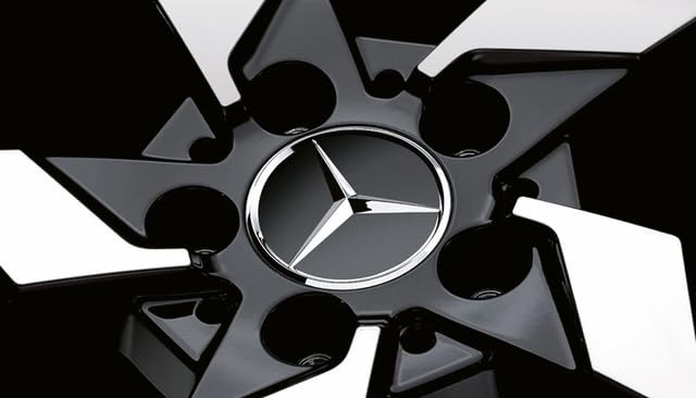 

Оригинальный колпак ступицы Mercedes-Benz, хром/матовый черный 74mm чёрный