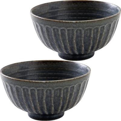Minoru Pottery Mino Ware tetote 115 Teeschalen, Konnezu (Grau), 2er Set