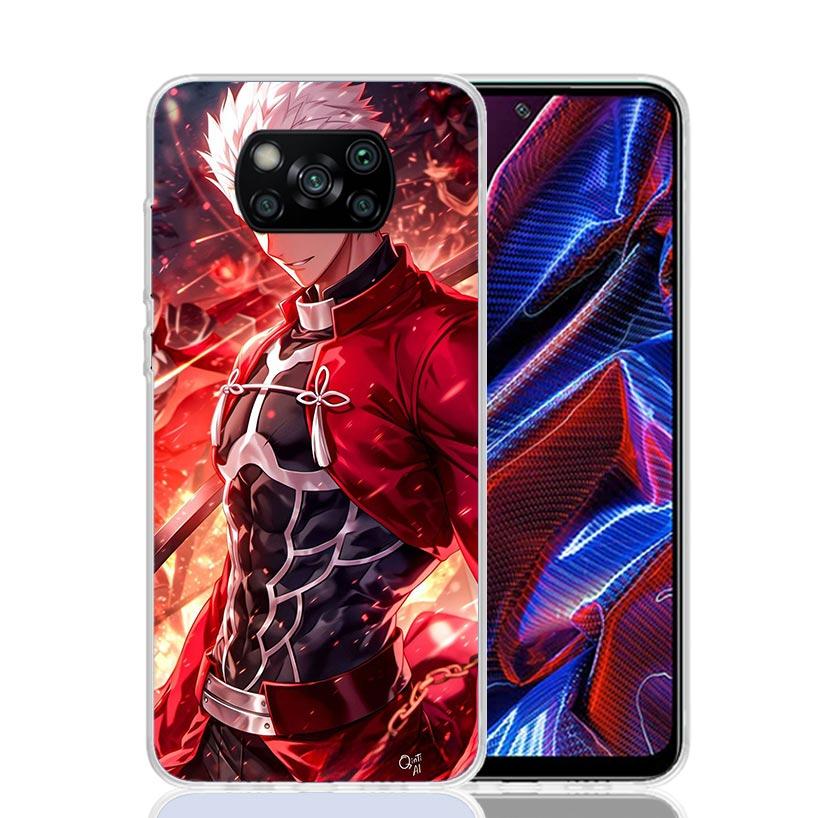 Fate Zero Stay Night Archer Phone Case For Xiaomi Poco X7 X6 X5 Pro F7 Ultra Redmi 15C 15 13 13C 12 12C 10 10A 10C 9 9A 9C 9T Co