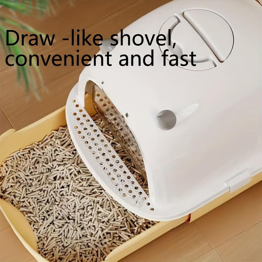 Vollständig geschlossene Katzentoilette mit Spritzschutzabdeckung, geruchsdichte Haustiertoilette für Hauskatzen