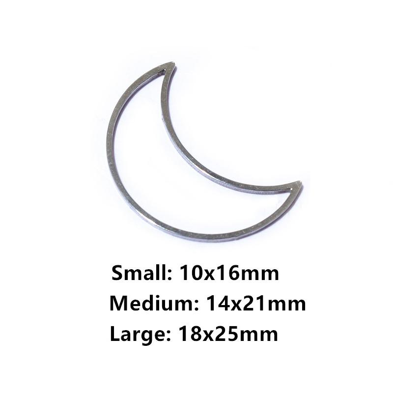 20pcs Moon Star Drop Heart Small Charms Gold Stainless Steel Pendant Open Bezels Hollow Frame Mold Bezel DIY Jewelry Making