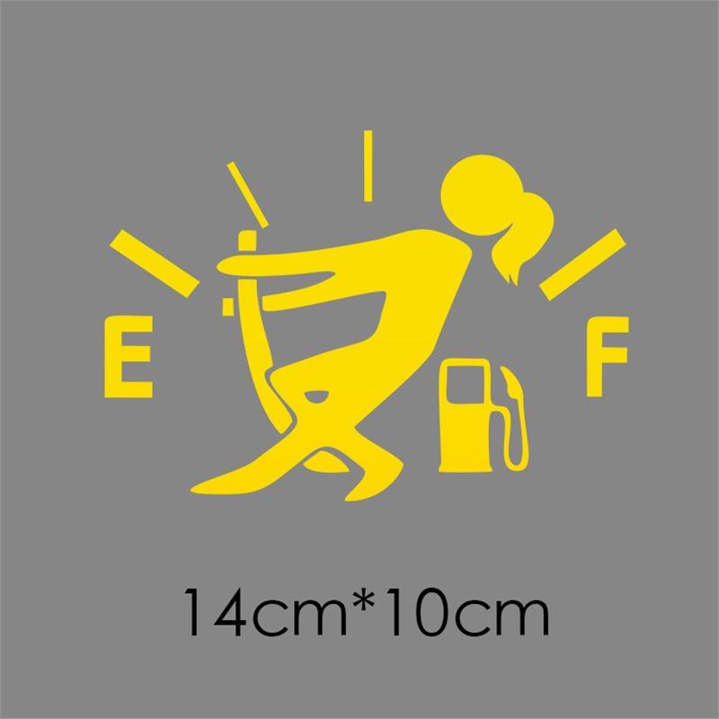 Funny Car Stickers Men Pull Fuel Tank Pointer Reflective Car Stickers Window Warning Sign Decal Car Styling Car Accessories