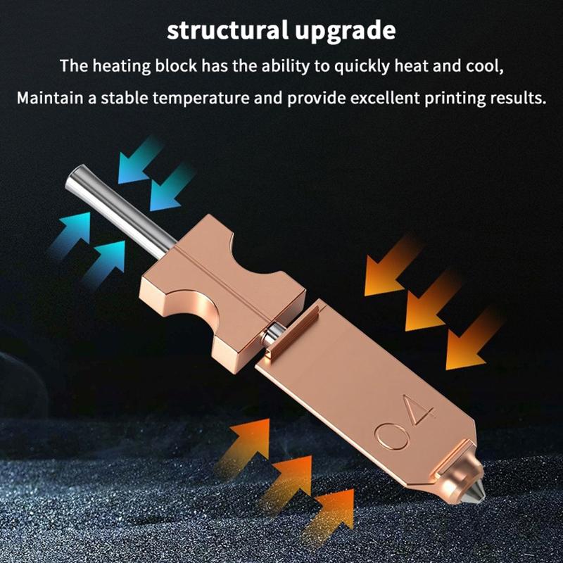 For Flashforge Ad5X Nozzle Upgrade Detachable 0.25 0.4 0.6 0.8Mm For Flashforge Ad5X Hotend Extruder Quick Release Heater Block