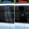 2-Piece Strong Wolf Face Vinyl Car Decal Disposable Vehicle Exterior Trim Car Vinyl Car Sticker