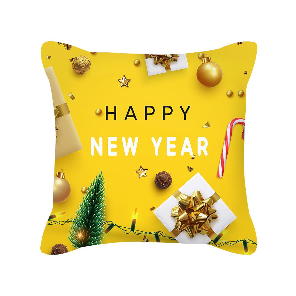 New Nordic Christmas Golden Sofa Pillow Cover Bedside Cushion Cover