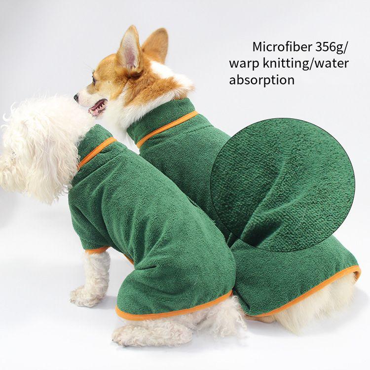 365g Absorbent Pet Bathrobe Bath Towel Quick Dry Microfiber Dogs and Cats Pet Supplies