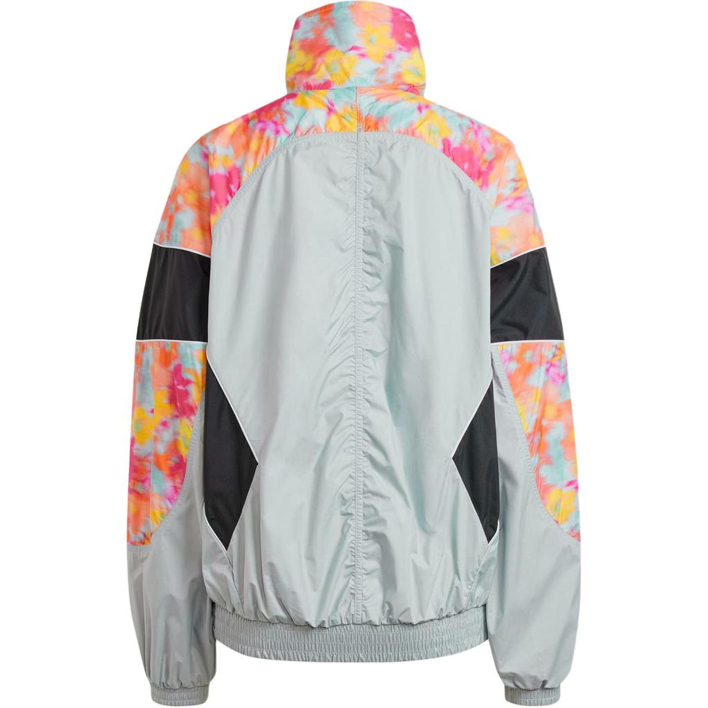 adidas Stella McCartney Track Top Retro Sports Loose Fit Double-Sided Zipper Full Zip Stand Collar Jacket Women Jackets Silver IX1703