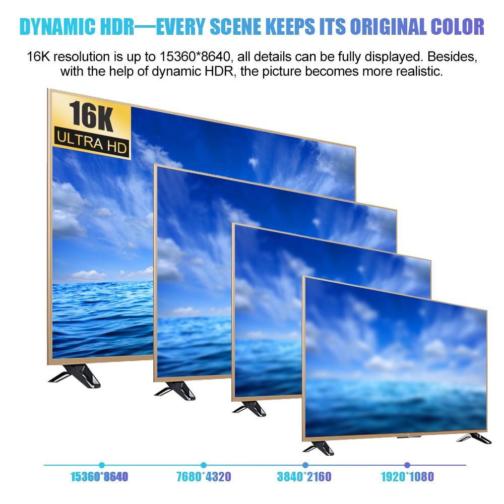 DP 2.1 Kablo DisplayPort Kablosu 16K@30Hz 8K@60Hz HDR Ekran Portu Adaptörü 3080 TV Video PC Dizüstü TV Oyun Monitörü