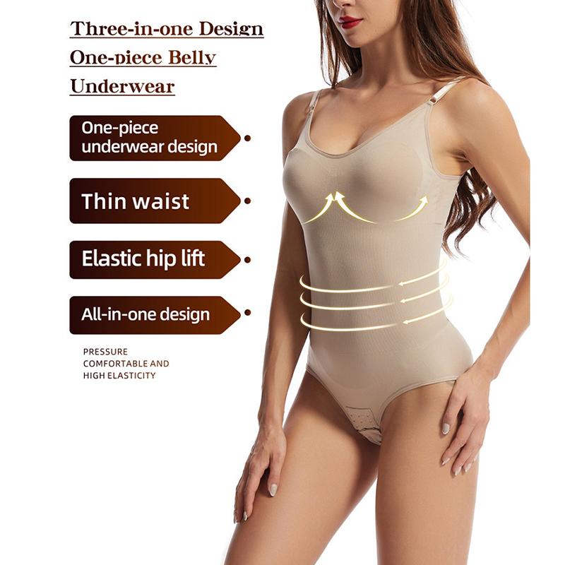 Damen Shapewear Body Bauchkontrolle Po-Lifting Schrittloser Unterwäsche Nahtloses Formen