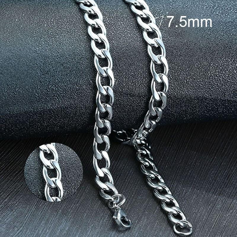 Vnox Pánský kubánský řetězový náhrdelník z nerezové oceli, černozlatá barva, pánský choker, šperky, dárky pro něj