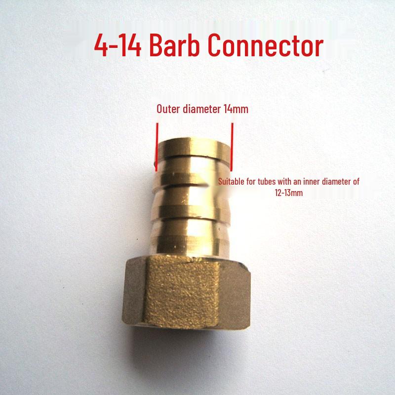 4-Minute Inner Thread Copper Fitting & Metal Butt Joint with Plastic Barb for Water Pipe