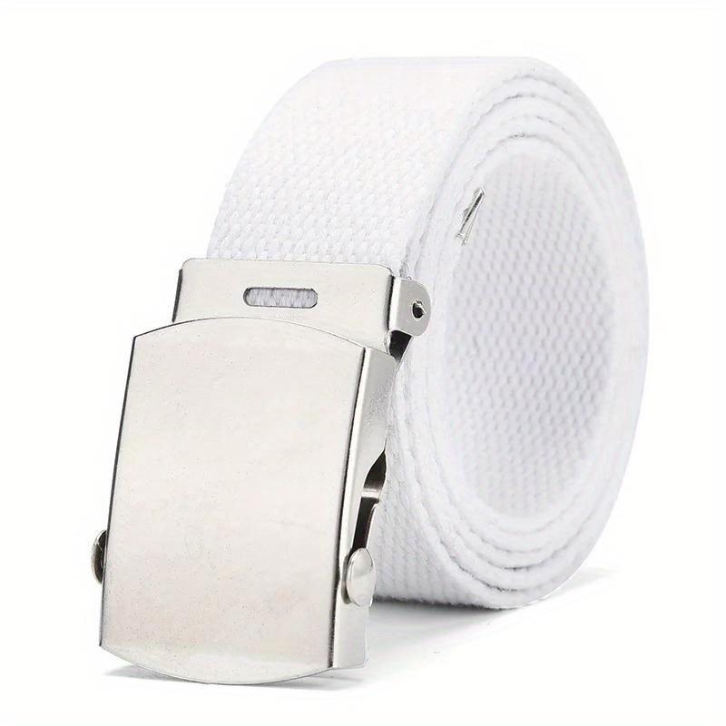 

1 шт. Мужские ремни Холщовый Большой размер Женский пояс Корейская мода Повседневный Подростковый Плетеный ремень 110cm белый
