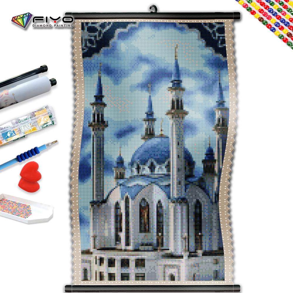 

5D DIY Рамка Алмазная картина Белый замок Вышивка Главная Мозаика Красивый красивый пейзаж Наборы для вышивки крестом Изображение Стразы Домашний декор