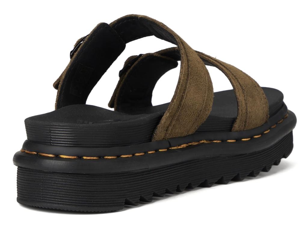 Dr. Martens Miles Brand Sandals, Black, Olive, 9 Women/8 Men