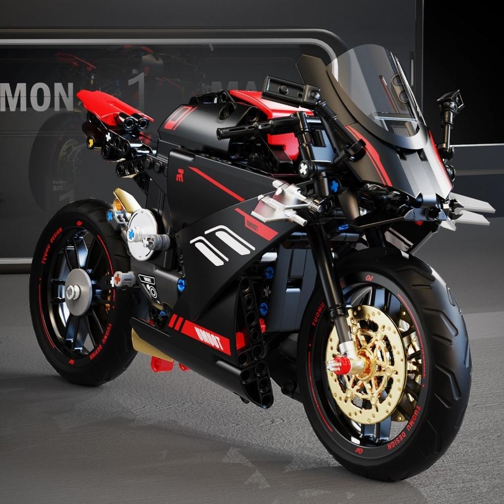 Superior-Grade Tech-Constructional Large Size First-Class Motorbike High-Standard Construction Superior-Grade Block 426Pcs High-Standard Racing