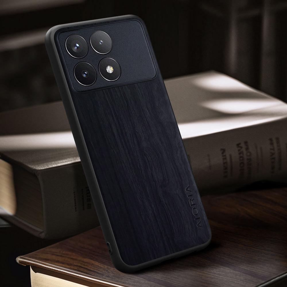 Case for Poco X6 Pro F6 Pro  Funda Bamboo Wood Pattern Four-corner Explosion-proof Back Cover Poco M6 Pro