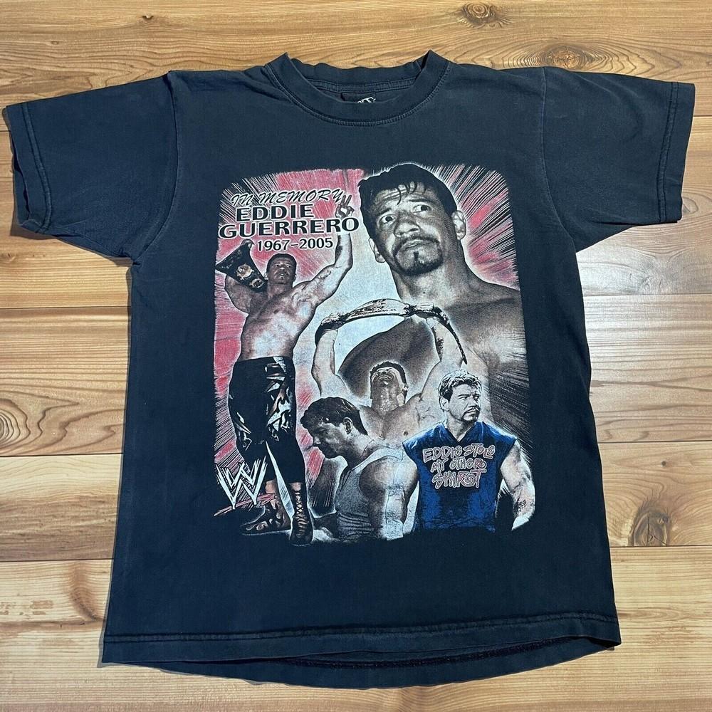Vintage Rare Eddie Guerrero Black T-Shirt Cotton All size Gift For Fan HRO27 Unisex T-Shirt