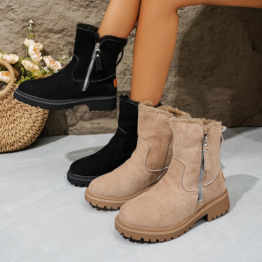 Fashion New Winter Snow Boots with Fleece and Thickening, Warm, Fashionable and Casual Cotton Shoes for Women In 2025