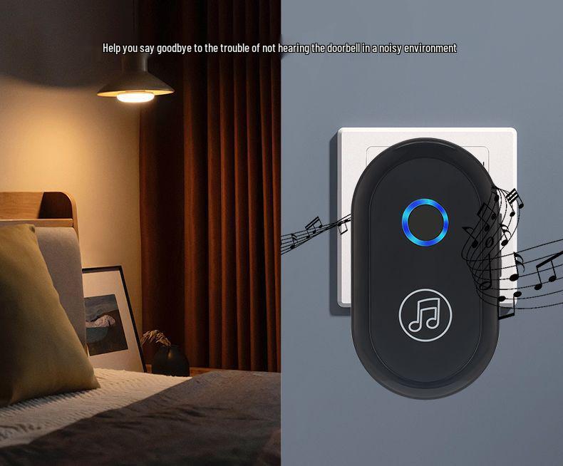 Long-Range Home Wireless Doorbell with Dual Receivers and Remote Control for Seniors